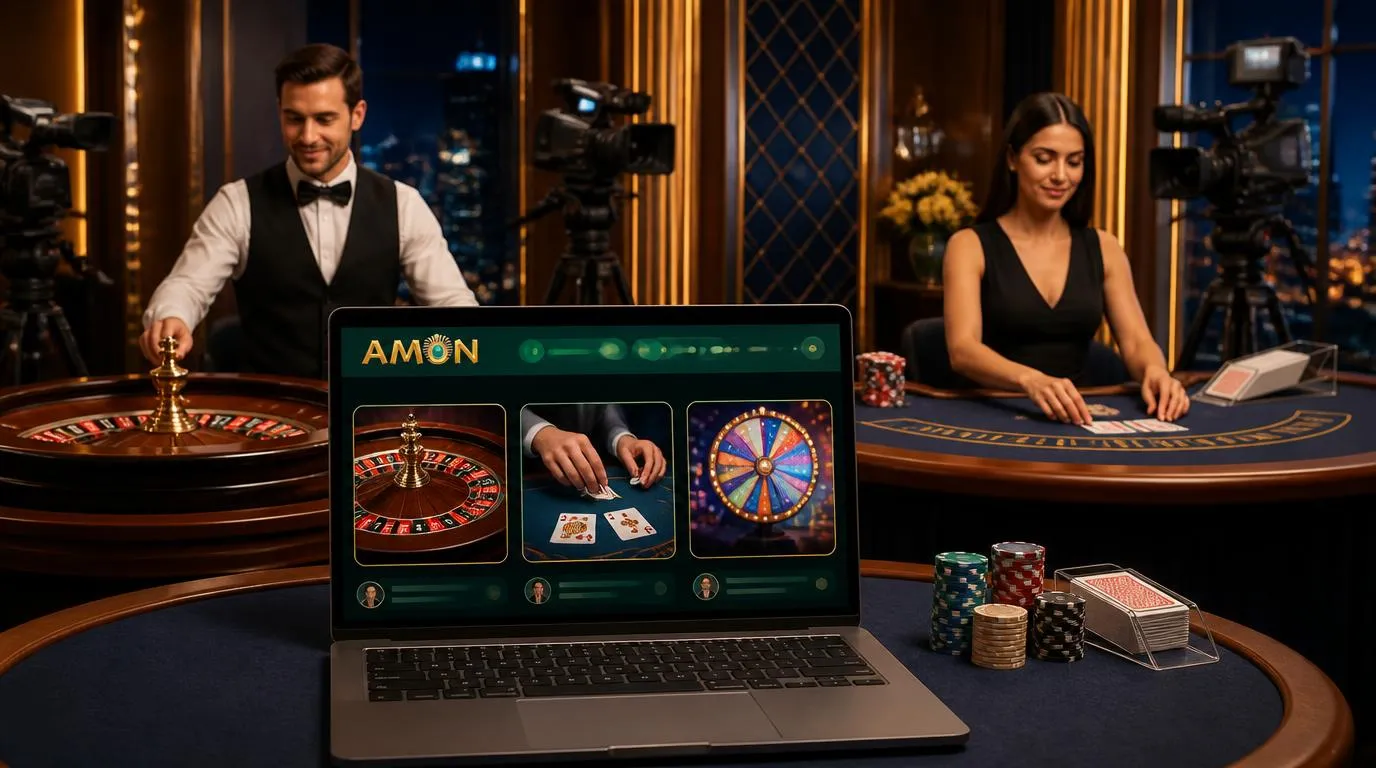 Tables de casino en direct avec croupiers, roulette et interface de jeu haute définition